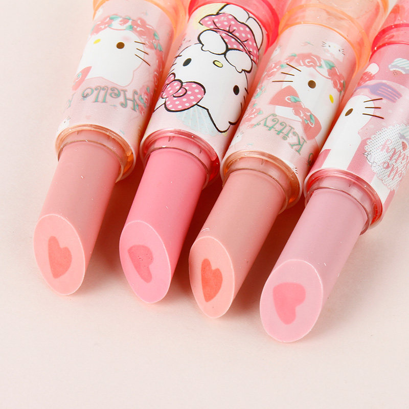 hellokitty凯蒂猫儿童口红橡皮擦2枚入小学生创意文具旋转橡皮