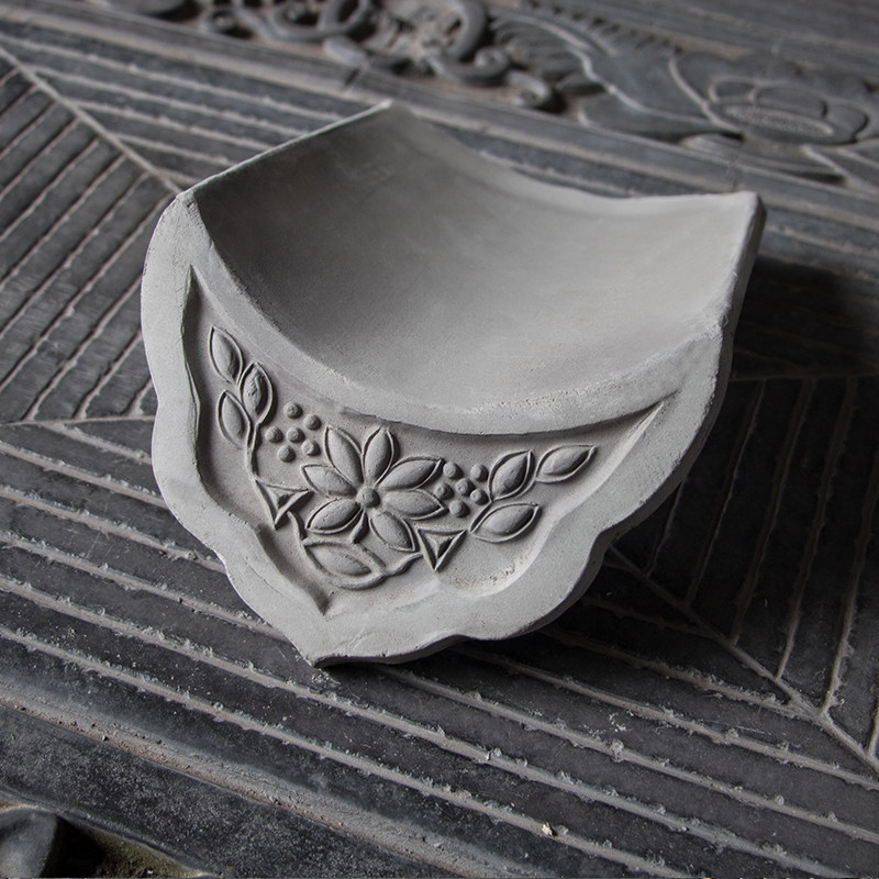 屋瓦套仿古青砖青瓦猫头滴水板瓦筒子当勾脊瓦片立瓦拼花八字瓦