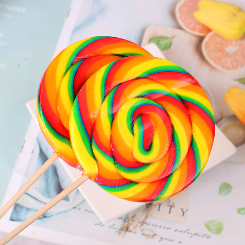 金稻谷80克超大五彩波板糖功夫生日棒棒棒棒糖糖果糖果