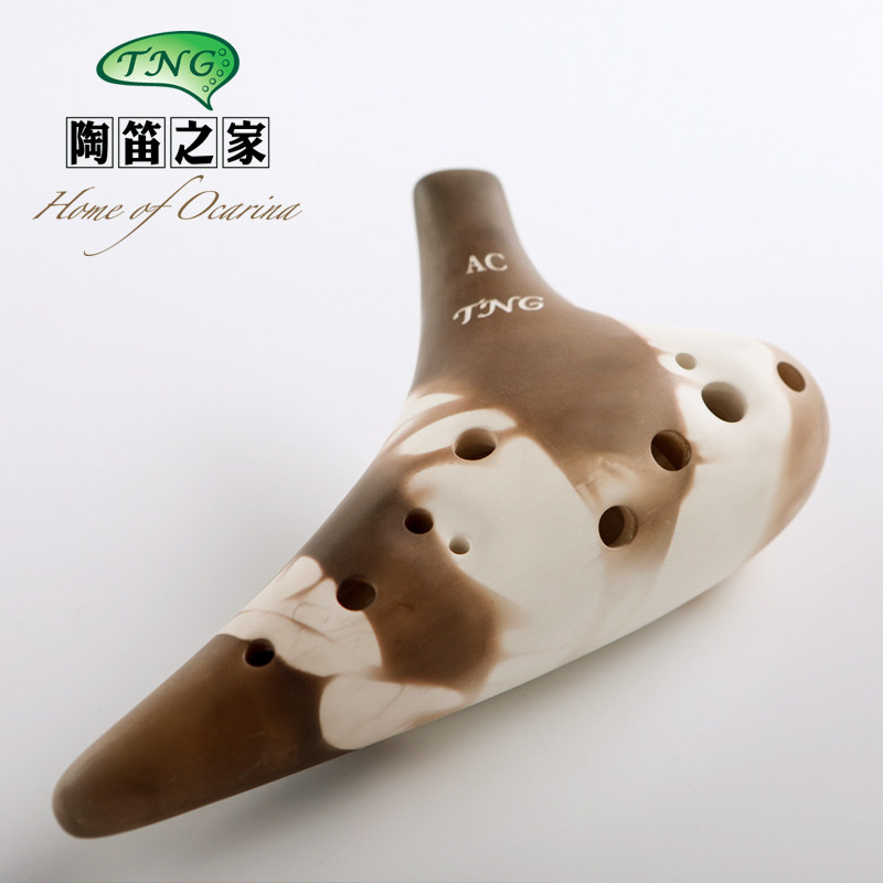 陶笛tng林烨代言tng素烧12孔ac中音调陶陶笛
