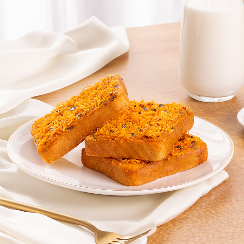 豪士咸蛋黄肉松面包408g2箱