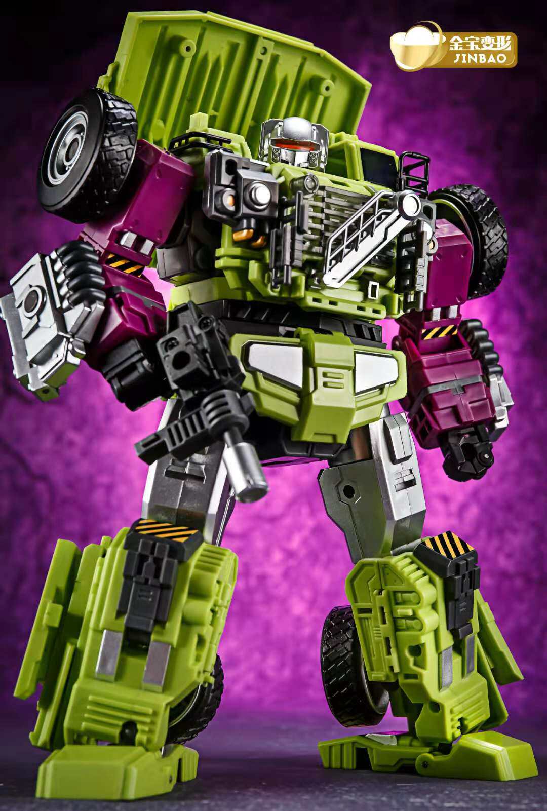 金宝工程车铲车搅拌合体新款六合金刚玩具变形儿童机器人