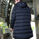 Standard down jacket male new long section thin winter thickened long-sleeved jacket hooded knee tide male Standard down jacket male new long section thin winter thickened long-sleeved jacket hooded knee tide male