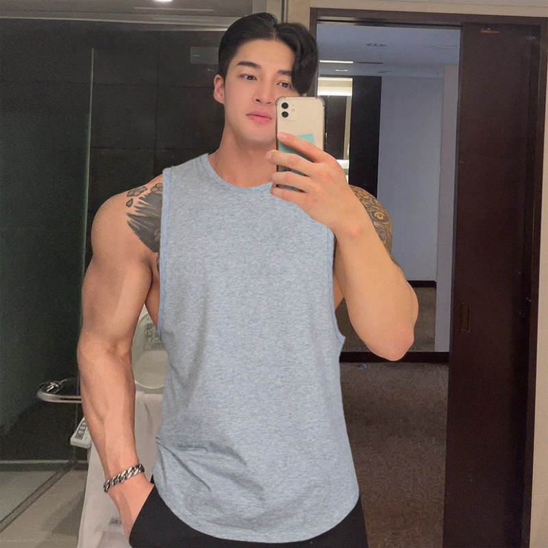 肌肉博士健身衣服恤男潮牌ins运动训练无袖背心透气健身衣