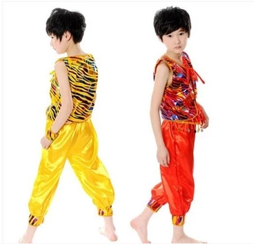 印度舞男男款六一儿童演出服夏季新疆表演马甲儿童演出服