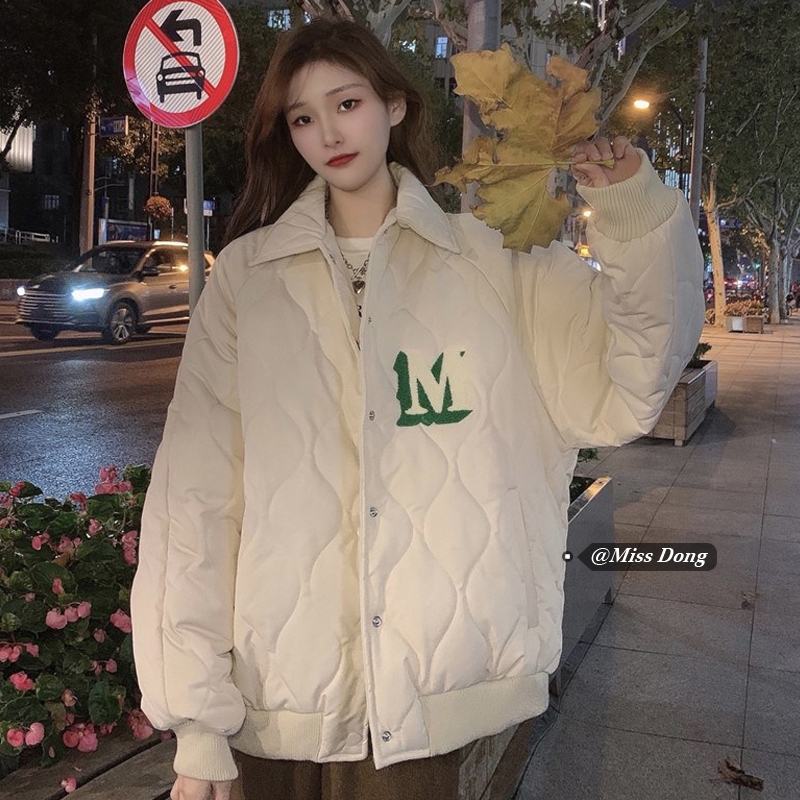 冬季ins港风棉服女2022年新款韩版棉袄宽松设计感加厚棉衣外套潮