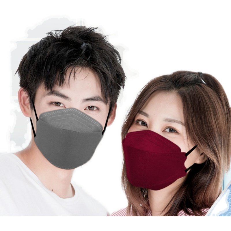 3d柳叶型kf94立体n94口罩彩色女夏黑色薄款口罩