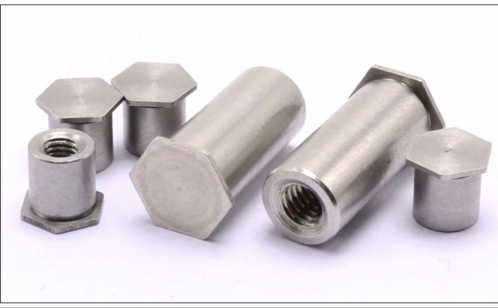 压铆螺柱bsos盲孔螺母不锈钢压板35m4外径螺柱