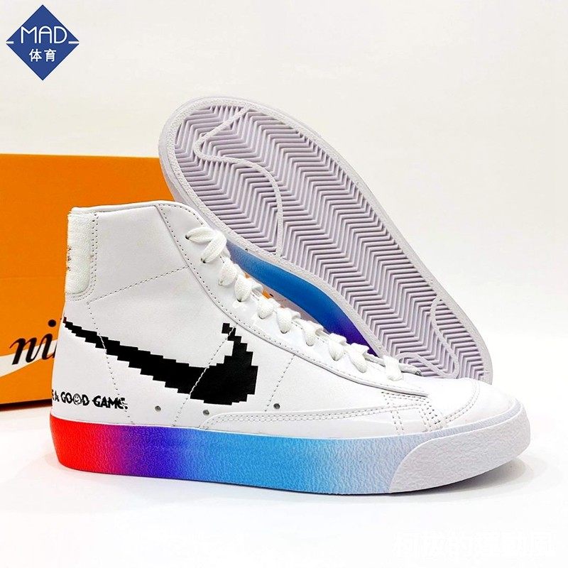 nikeblazermid开拓者中帮电玩像素素男女鞋dj4278dc3280101板鞋