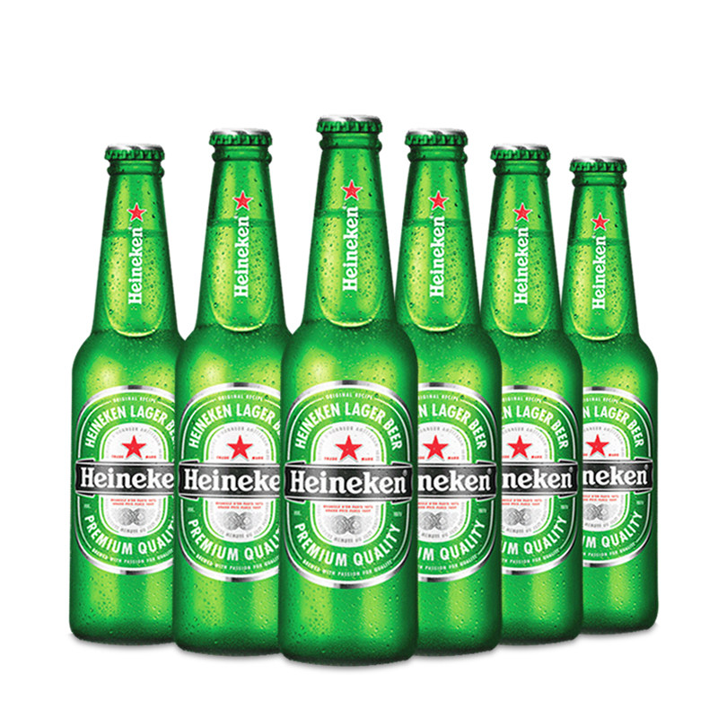 原装进口国产行货heineken喜力啤酒330ml瓶装250ml624瓶啤酒