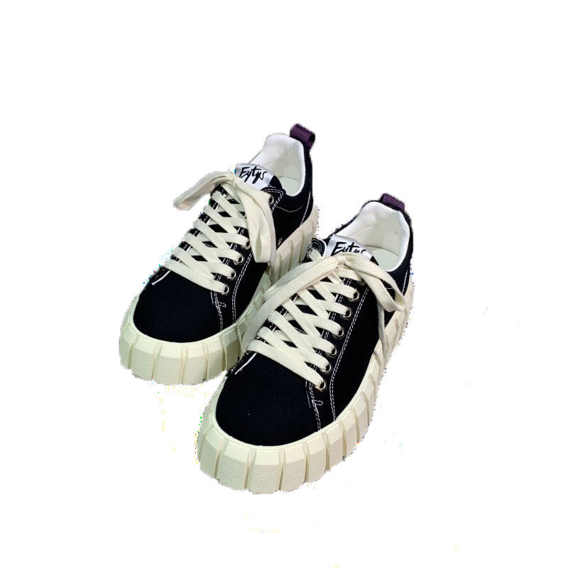 2020春夏款瑞典潮牌eytys odessa厚底帆布鞋百搭锯齿底系带休闲鞋