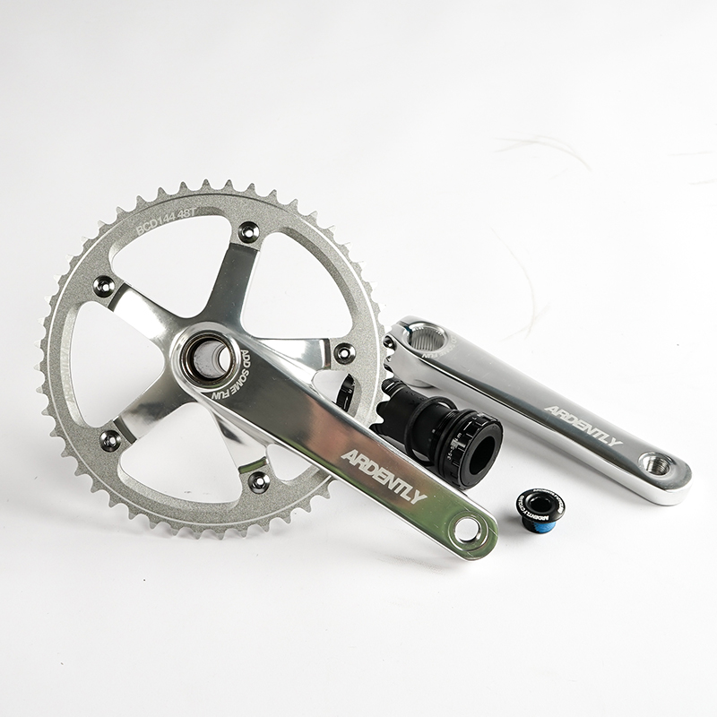 死飞中空一体牙盘曲柄中轴套装48t竞速刷街牙盘曲柄中轴套装