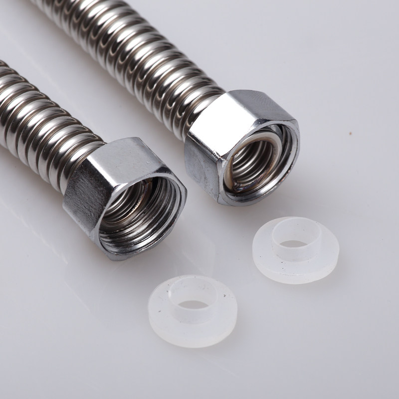 水管不锈钢波纹管4分进水台盆热水器进出冷热防爆进水软管