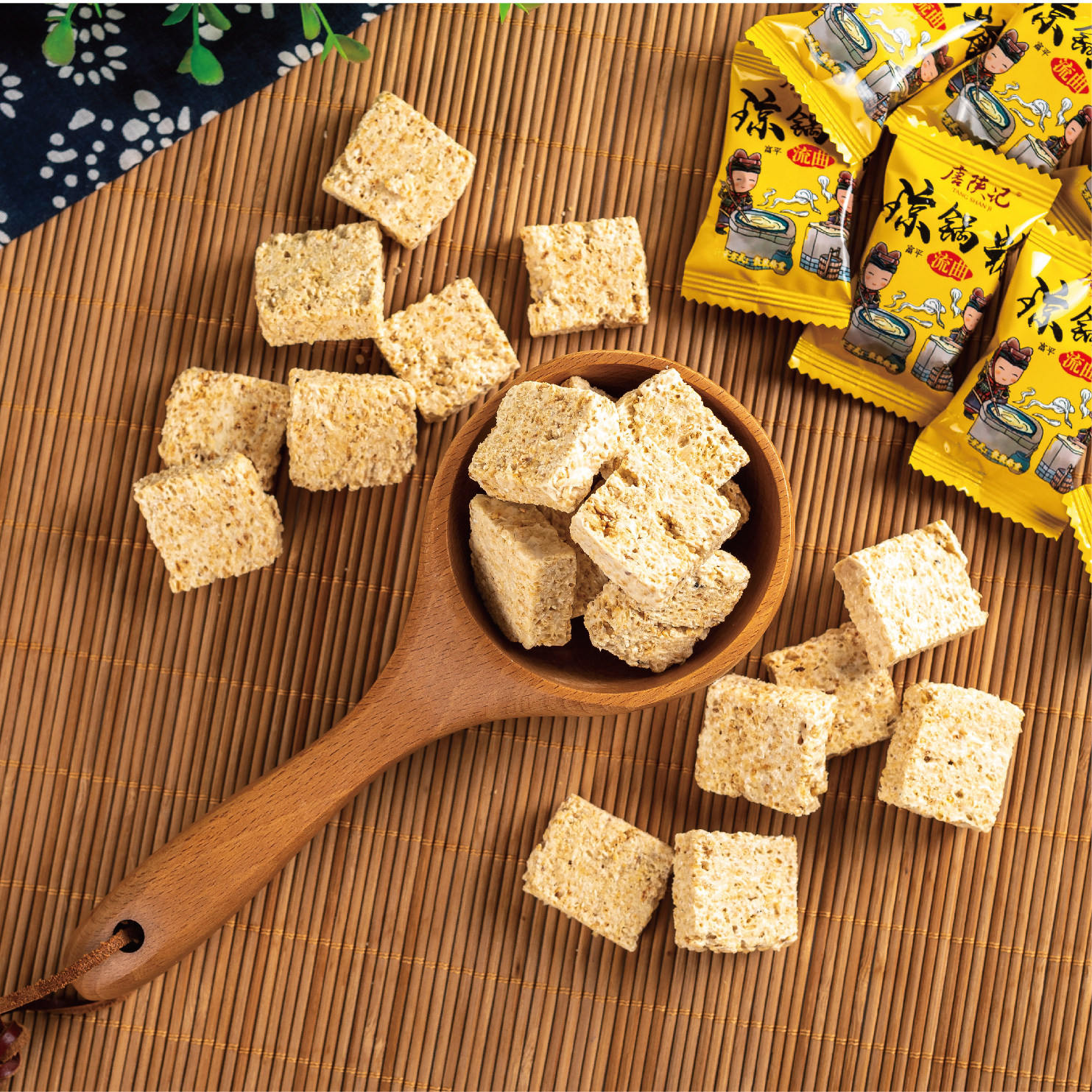 陕西富平流曲琼锅酥糖唐陕记西安特产白芝麻片糖独立包装零食320g-mc