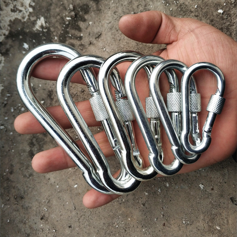 带锁承重扣铁镀锌安全登山大号弹簧挂钩狗链挂扣