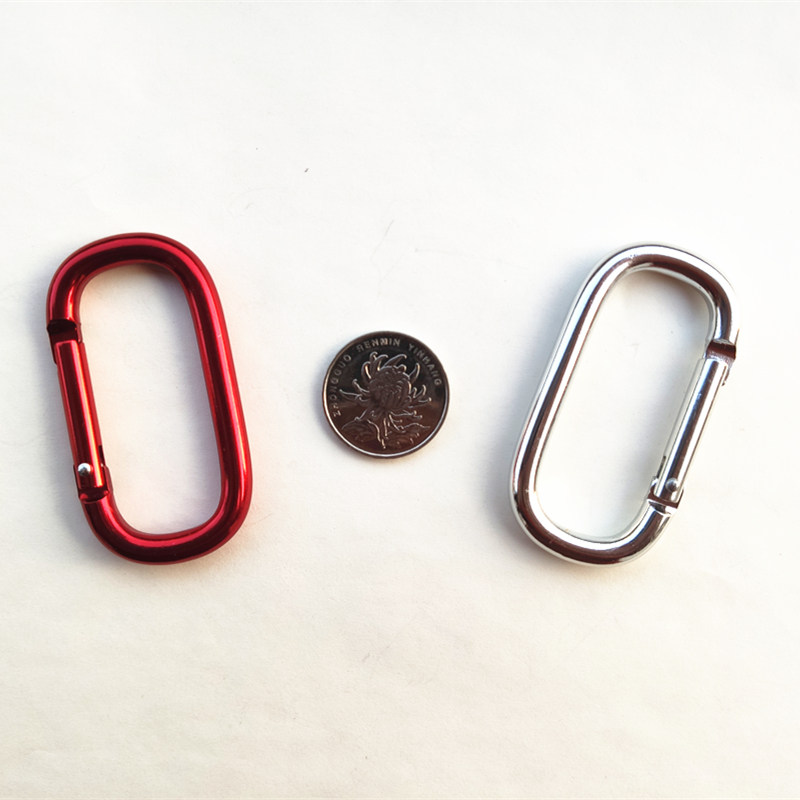 挂扣红色银色铝合金登山7号跑道扣环环形椭圆形挂扣