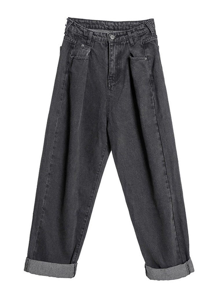 胖妹妹mm大码女装显瘦阔腿裤遮腿粗胯宽裤子高腰宽松直筒牛仔裤潮