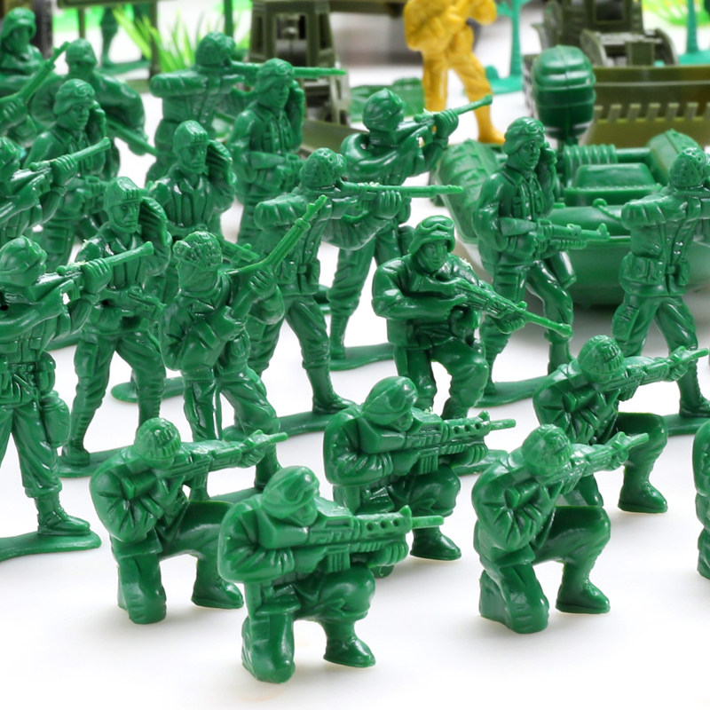 jeu军事小兵兵人打仗玩具套装美军士兵战争兵人专区