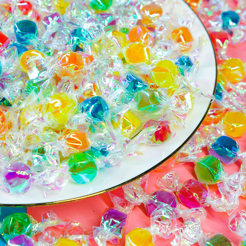 多彩千纸鹤混合水果糖500g透明糖纸清香水果口味传统糖果