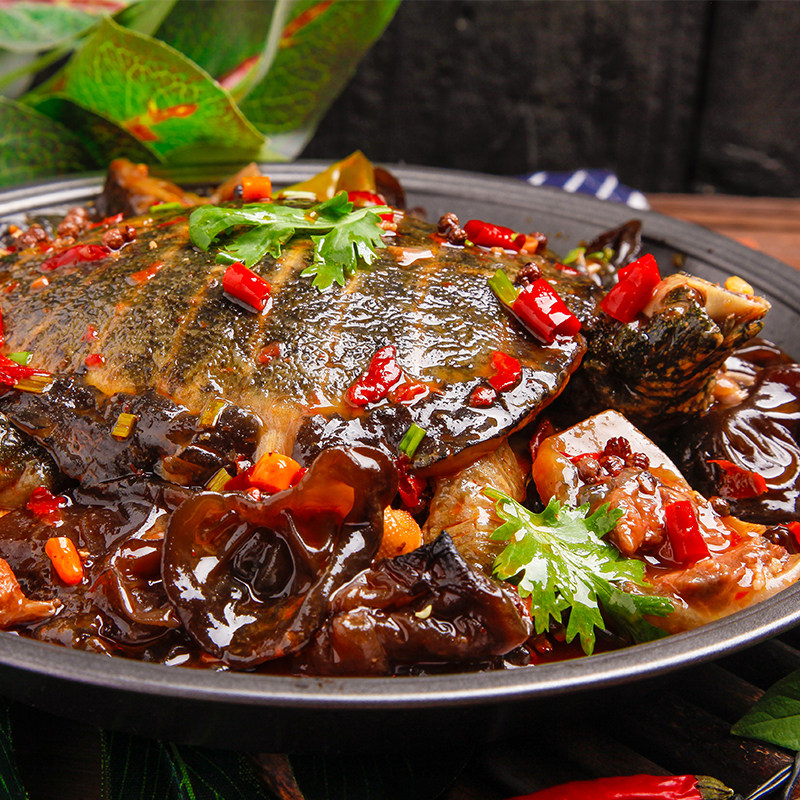 鱼肉甲鱼速食熟食王八老鳖肉水卤味下酒酒菜甲鱼