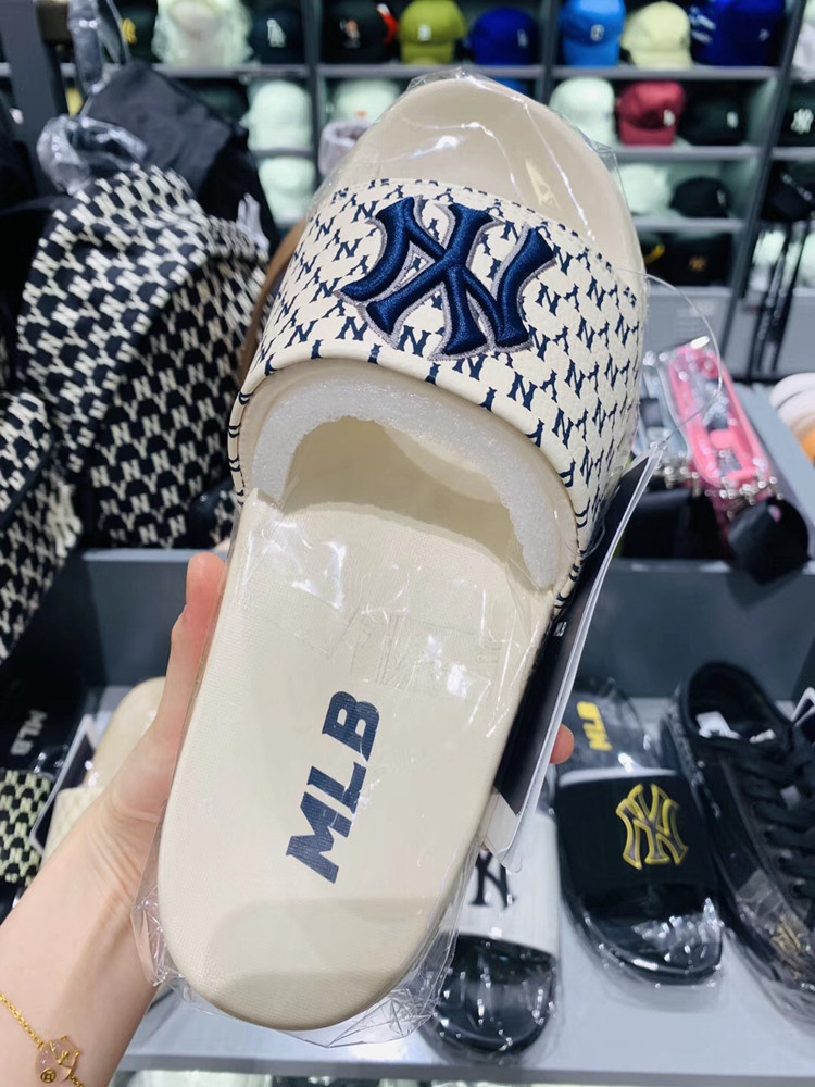 韩国正品mlb拖鞋男凉拖女外穿夏季新款ny一字拖