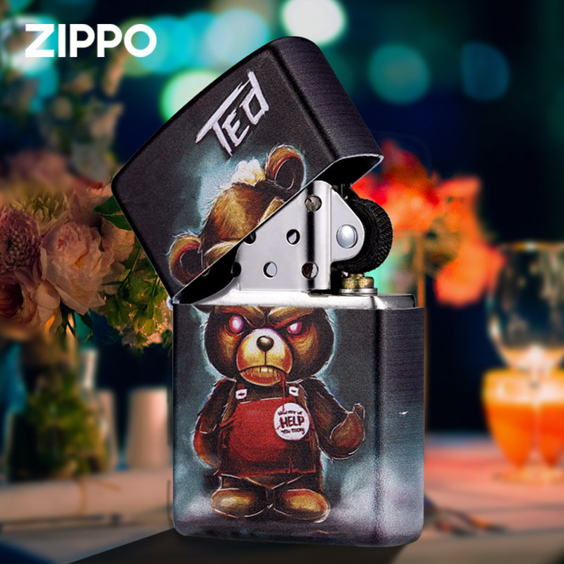 zippo打火机正版官方正品创意设计小熊泰德萌物雅痞zippo