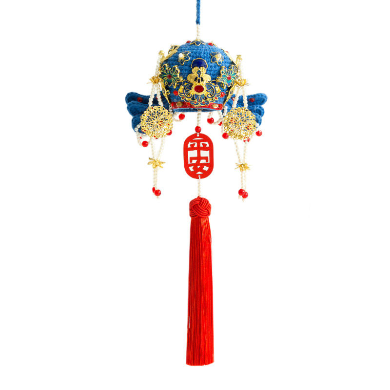 苏苏姐家凤冠状元帽车挂件手工材料diy钩针编织毛线