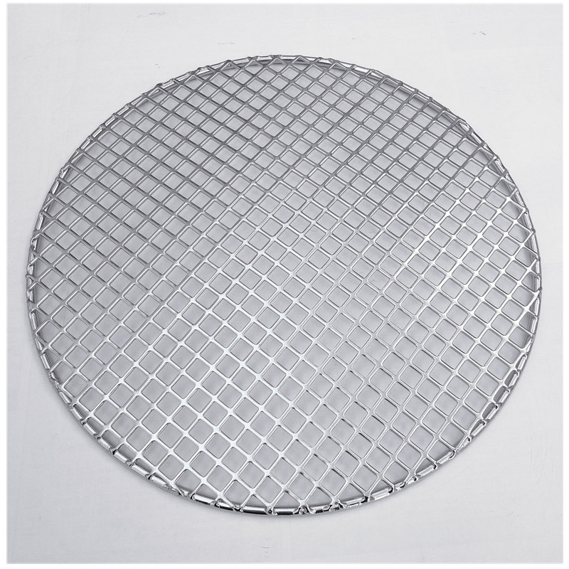 304不锈钢烧烤网 圆形韩式加厚圆烤肉方格篦子商用炭烤网熏肉沥油