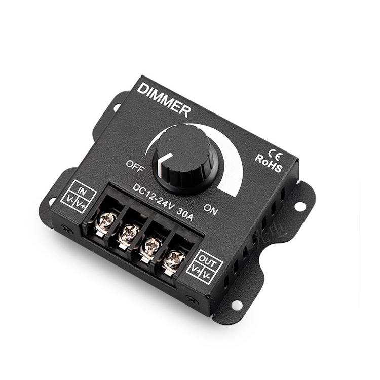 led单色调光器大功率12v-24v灯带模组灯箱亮度调节器无极调光开关