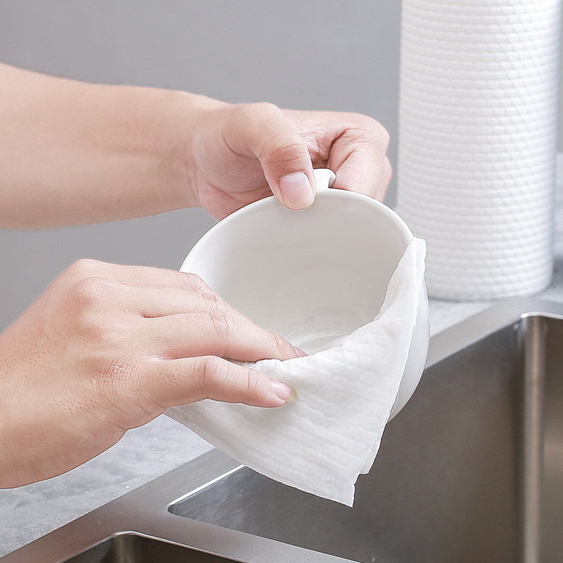 6卷装厨房用纸吸水吸油卷纸擦手纸加厚洗碗布可重复家专用无纺巾