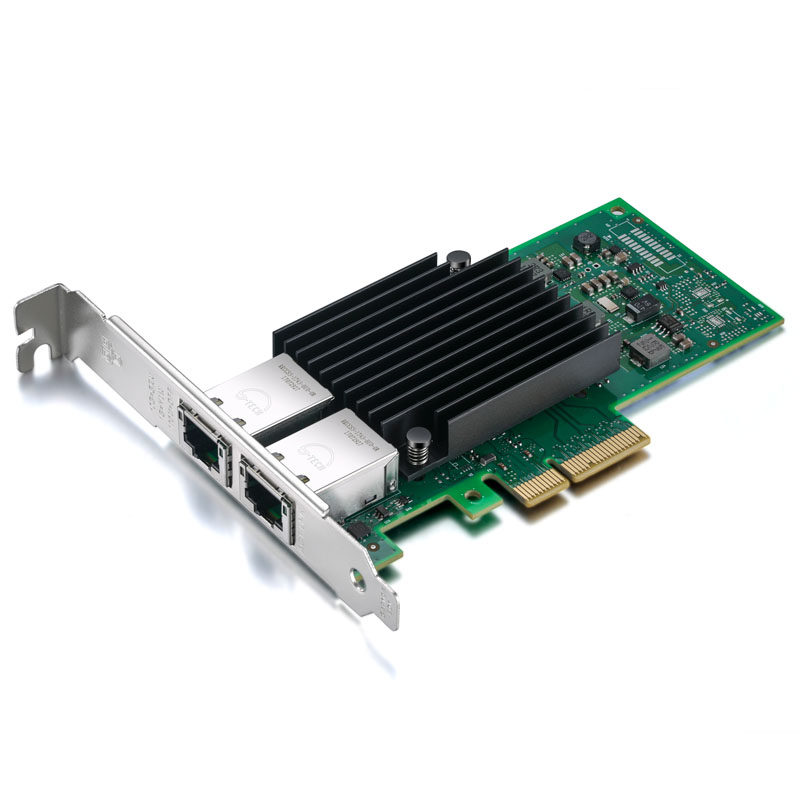 万兆网卡intel x540-t2 x550-t1/t2芯片rj45接口服务器单双电口光纤