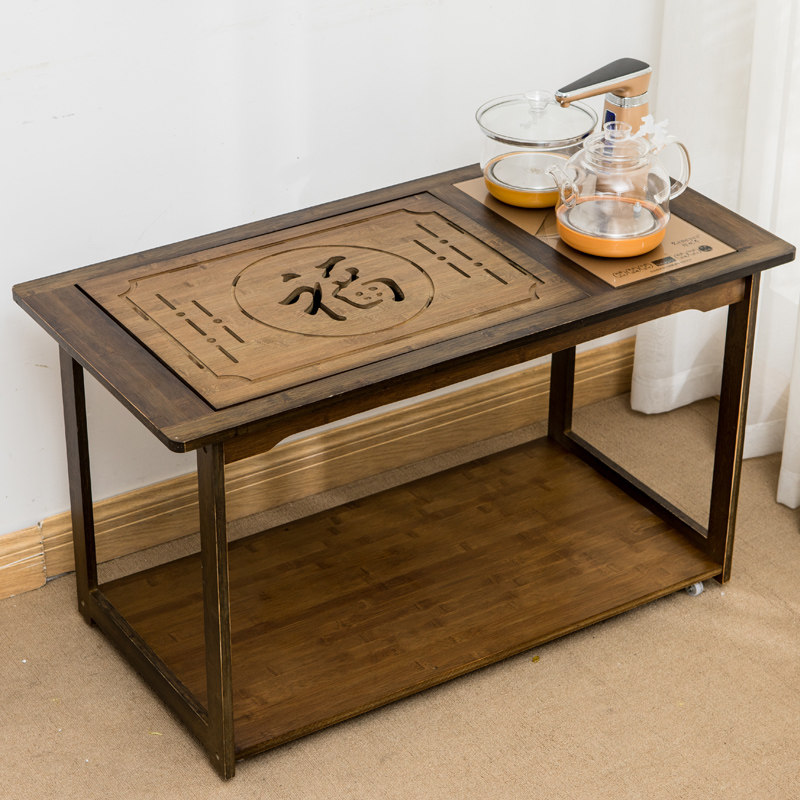 矮款茶车移动家用茶台现代简约泡茶桌功夫茶海茶具茶柜茶盘套装