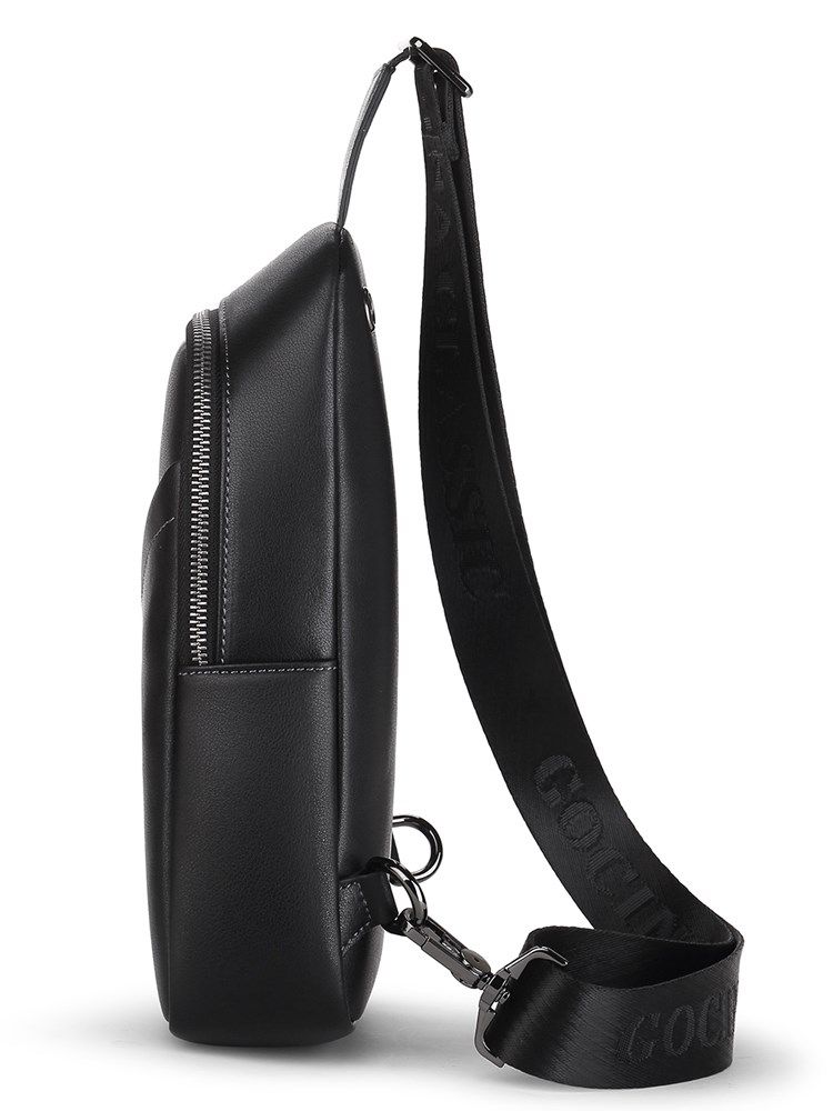 正品胸前男式大容量挎包真皮胸包男士库奇包男士男士包袋