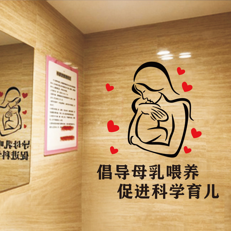母乳孕妇院墙卫生院卫生保卫妇幼学校健康喂养墙贴