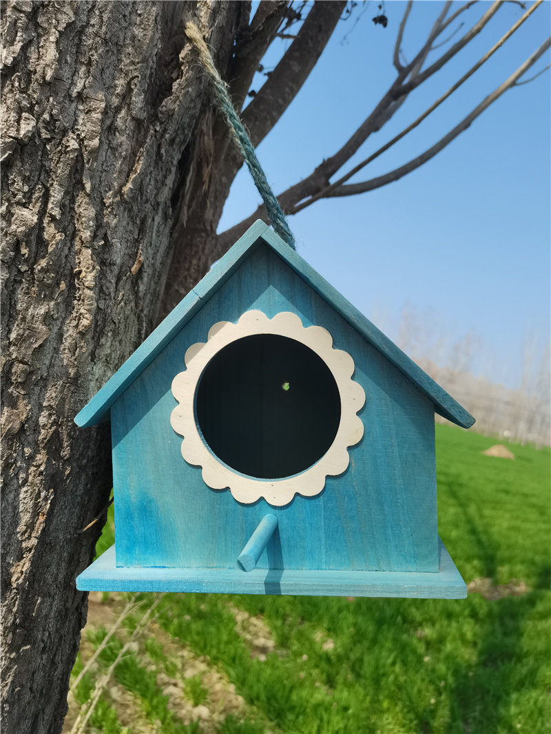 鸟屋鸟窝鸟巢装饰鸟笼装饰品木质麻雀雀鸟房子笼子