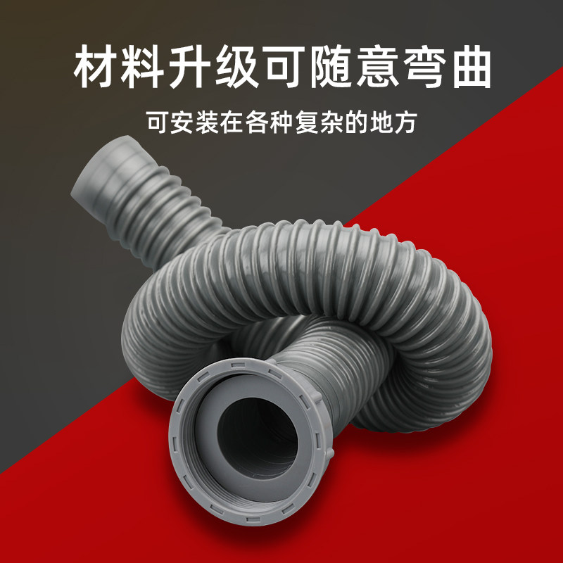 厨房单接口转接头直管接口软管下水道排水管道配件水槽下水器