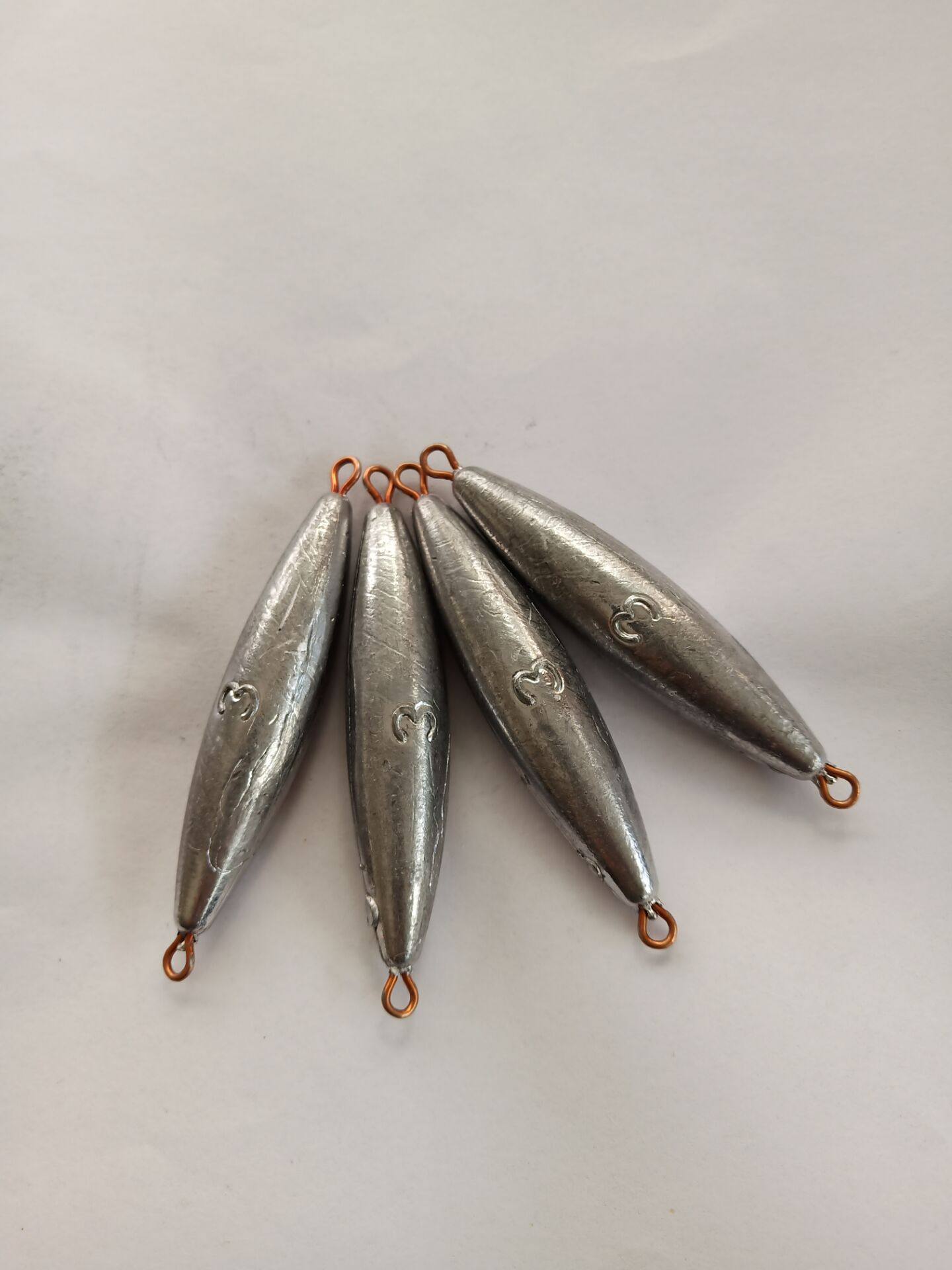 双环锚鱼专业铅低阻力带环挂鱼铅坠橄榄形垂钓铅坠