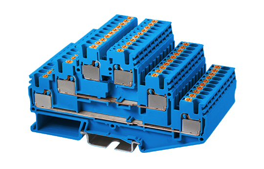 5-3l直插式接线端子 三层三进三出 d灰色24a  接线端子专家