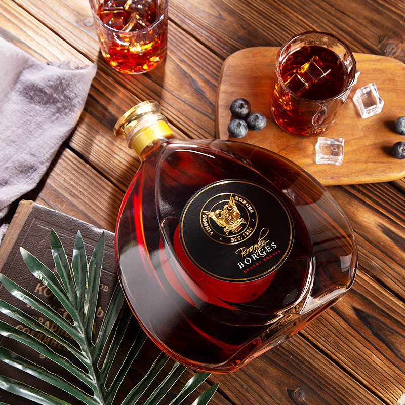 洋酒送礼葡萄牙原装进口白兰地xoborges百绩高度正品白兰地