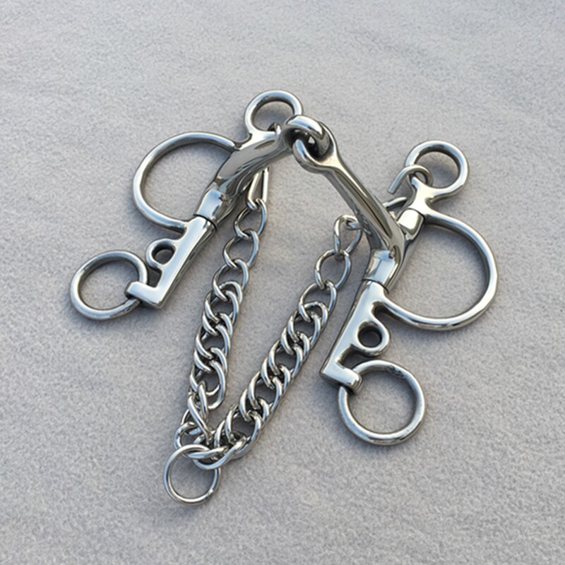 不锈钢马嚼子125厘米马具马马术用品马口衔铁pelham牵马