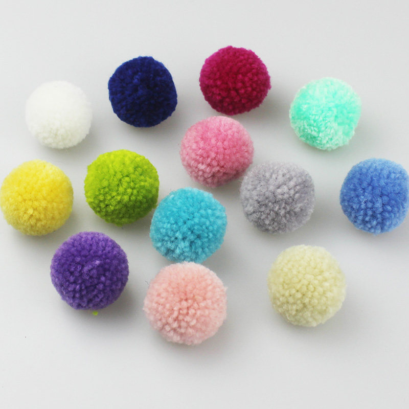 彩色毛线球装饰毛球diy手工材料毛绒球 耳环发饰配件小毛球包邮