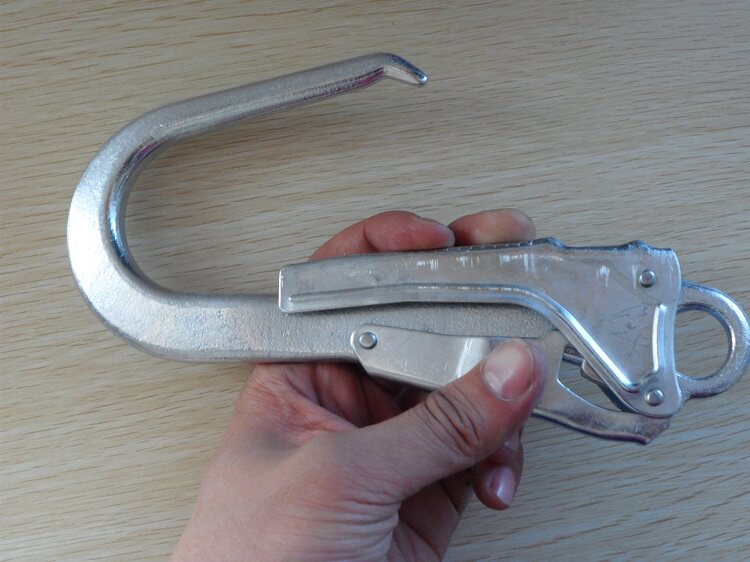 户外新款双星高空作业安全带大钩开口吊钩保险钢管安全带