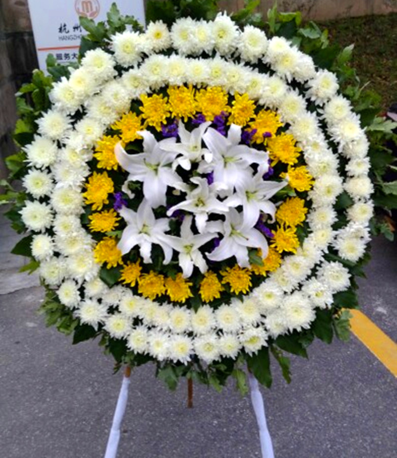 清明节扫墓菊花杭州丧事花篮鲜花祭奠花圈同城追悼