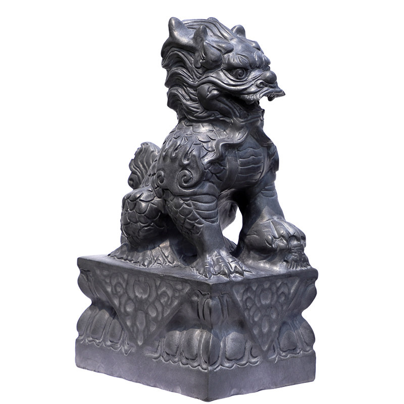 石雕青石石麒麟门口一对狮子招财户外家用石头石雕