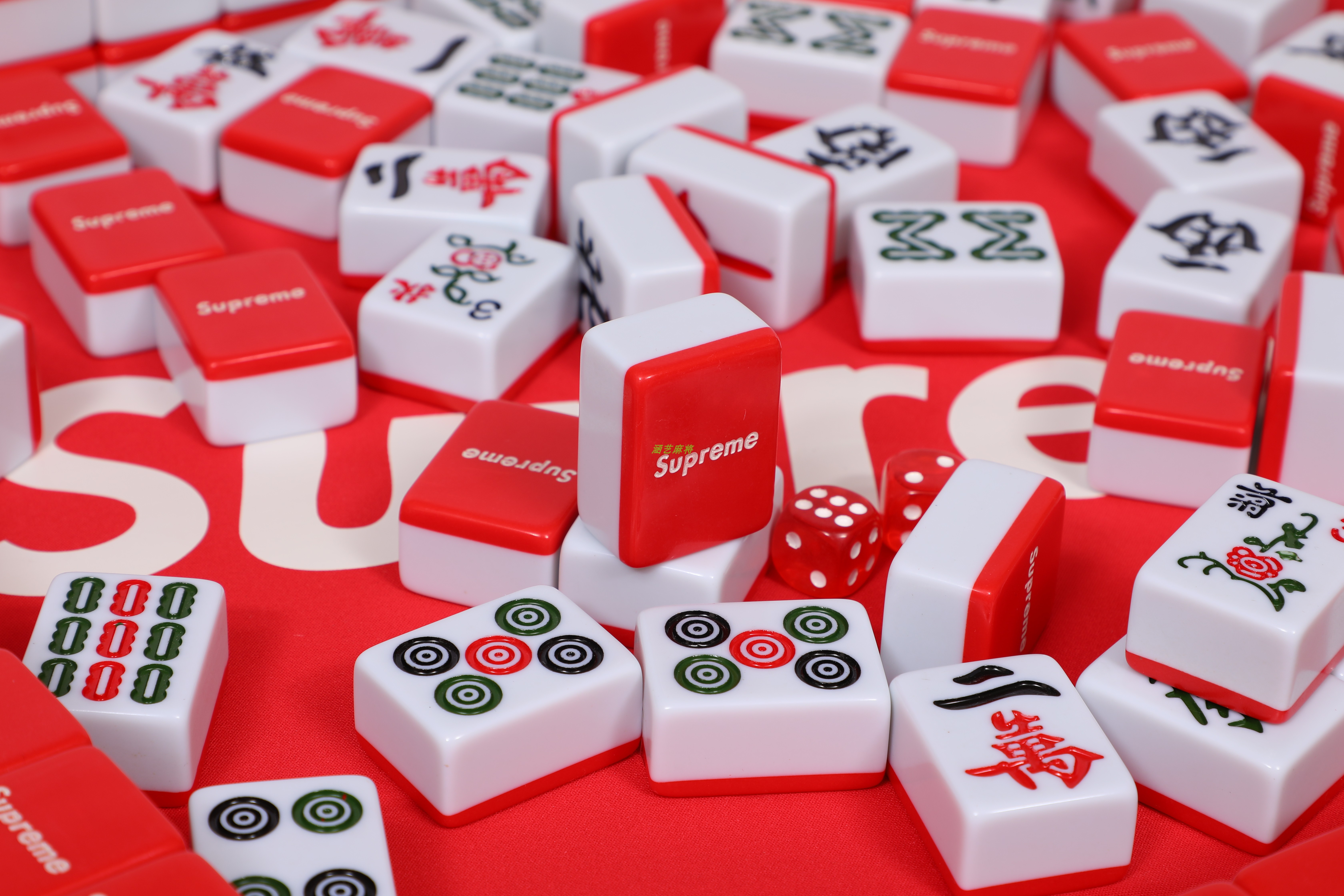 麻将将牌定制红色潮人聚会麻友娱乐sup家用卡通家用麻将