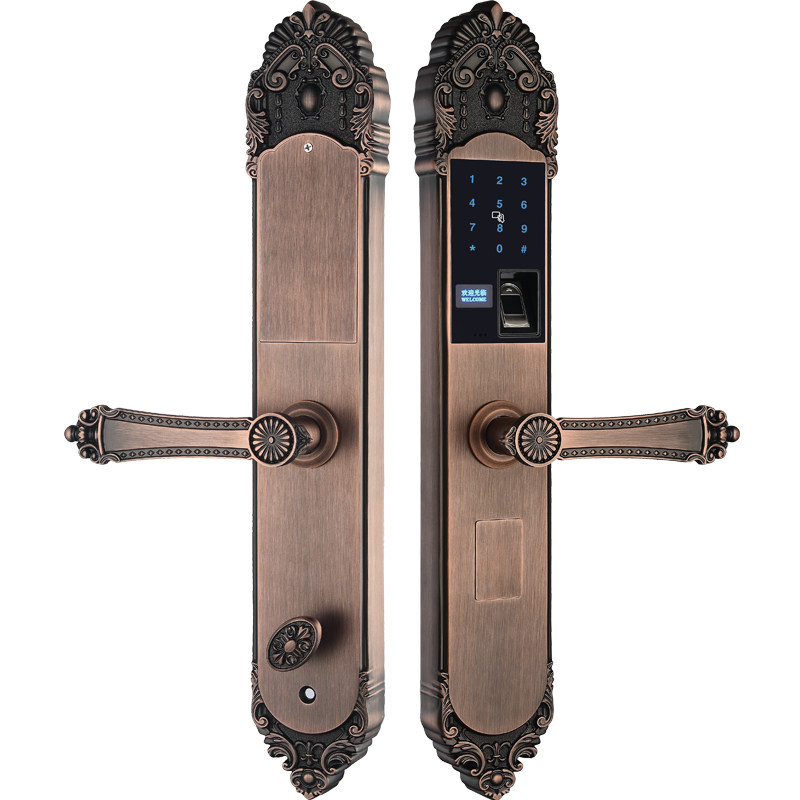 纯铜大门开门智能户外防雨室外密码锁欧式别墅智能门锁