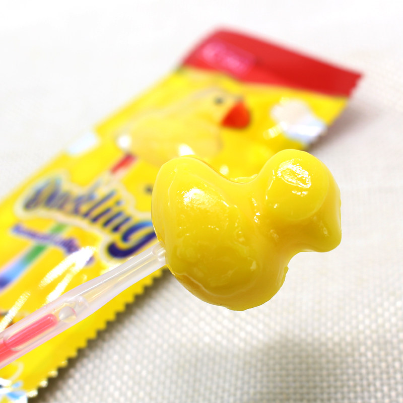 进口菲律宾小黄鸭荧光棒棒糖奶油10g20支糖果儿童糖果