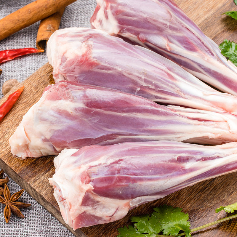 绿祥呼伦贝尔草饲羔羊小腿羊肉羊腿新鲜清真烧烤生羊腿