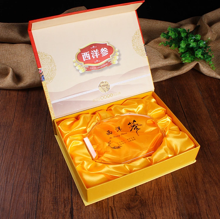 西洋参包装盒包装礼品盒八角塑料内盒配手手袋现货礼品盒