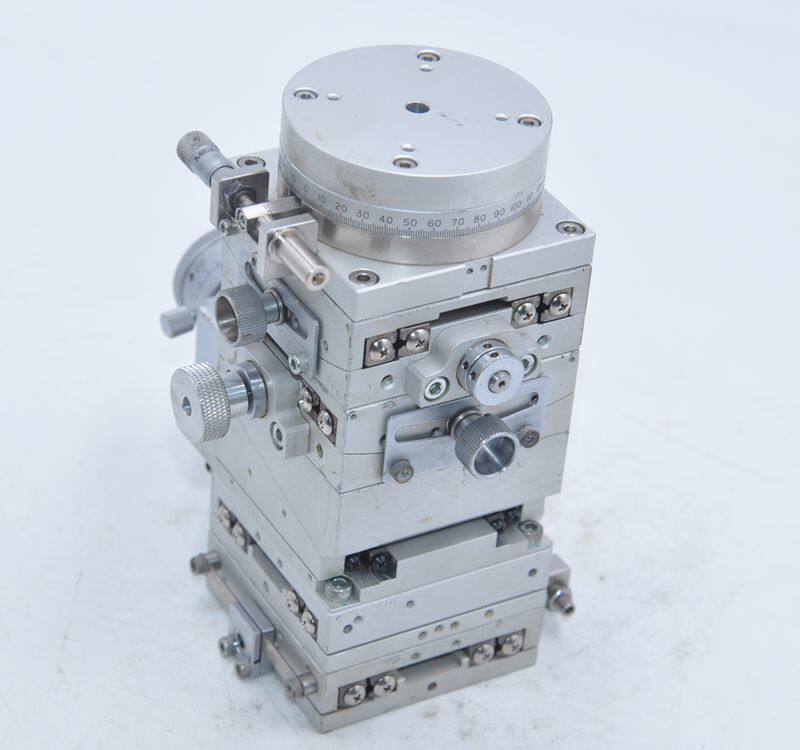 神津六轴大型高精度千分尺十字升降角度旋转微调工作台